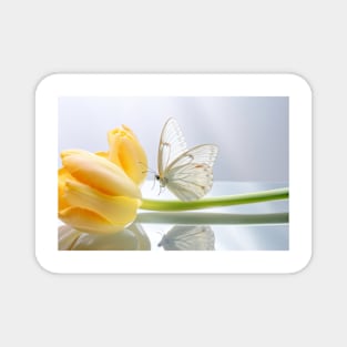 Butterfly Flower Nature Serene Tranquil Magnet