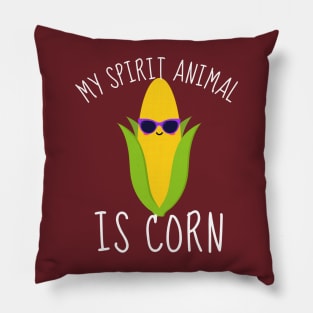 My Spirit Animal Is Corn Funny Pillow