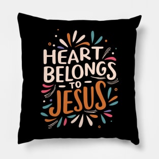 Heart Belongs to Jesus Pillow