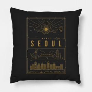 Seoul Minimal Lineal Poster Pillow