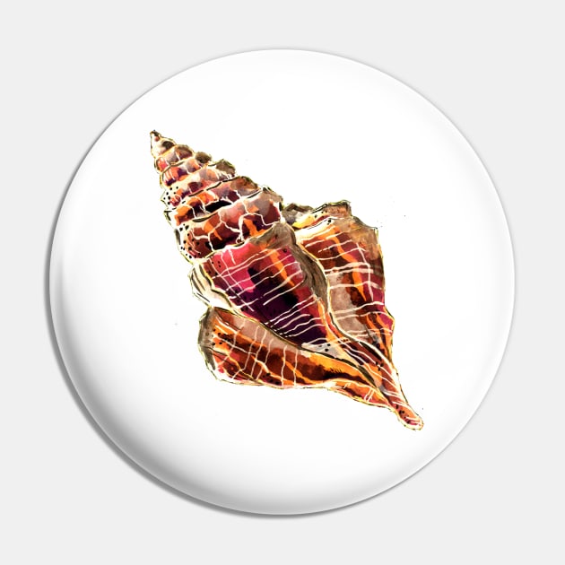 Bronze Conch Sea Shell Pin by ZeichenbloQ