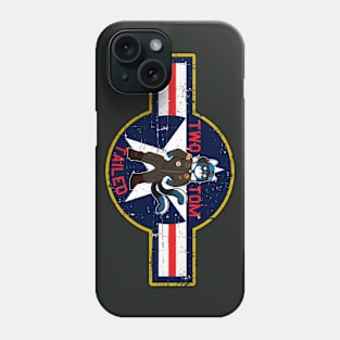 Two Tailed Tom - - Pilot - - Yellow Border  -- Grunge Style Phone Case