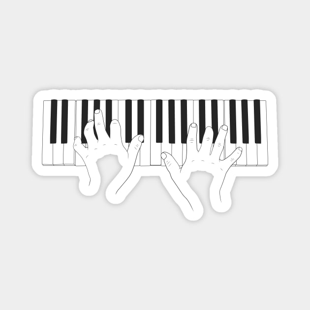 Piano Hands Magnet by Woah_Jonny