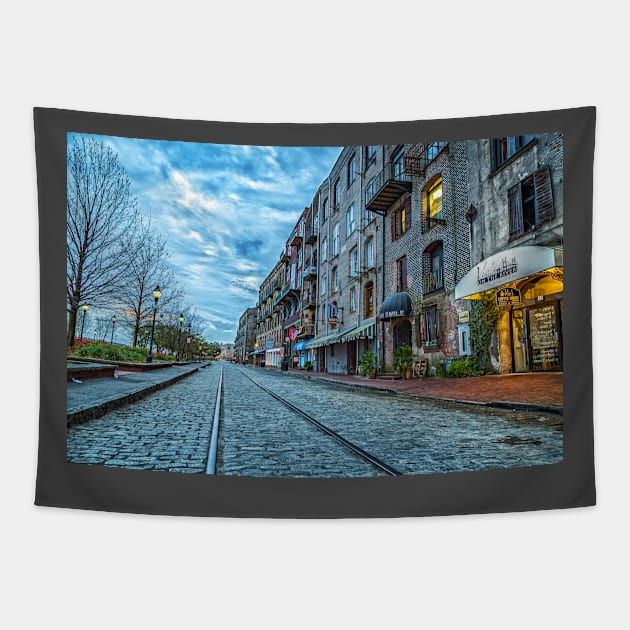 River Street Savannah Georgia Tapestry by Gestalt Imagery