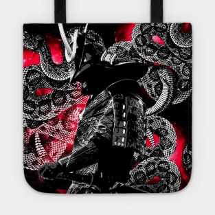 Samurai RED snakes Tote