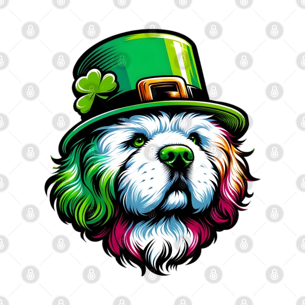 Bolognese Dog Celebrates Saint Patrick's Day Joyfully by ArtRUs