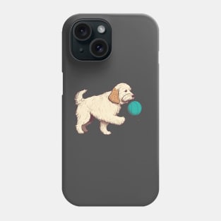 Dog Playing with Ball 01 Phone Case