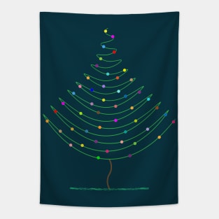 Christmas Tree Lights Tapestry