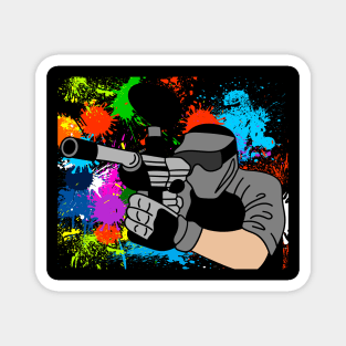 Colorful Paintball Motif Magnet