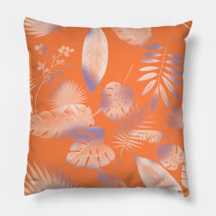 Orange hawaiian tropical pattern Pillow