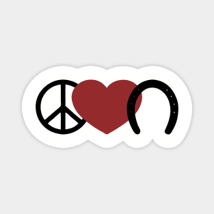 Peace-Love-Hoof Magnet