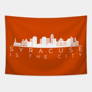 Syracuse is the city minimalist Syracuse City Skyline Graphic Gift Tapestry