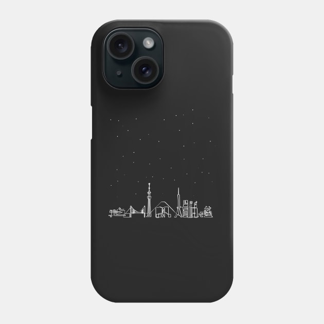 Tokyo at Night: A Single Line of Magic Phone Case by PauRicart