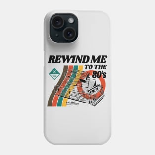 Rewind Me to the 80s // Funny Vintage VCR 80s Nostalgia Phone Case