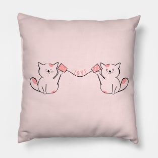 cat love story Pillow