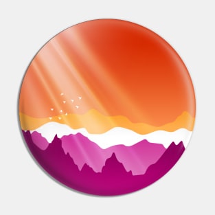 Lesbian Sunrise Mountains Landscape Pin