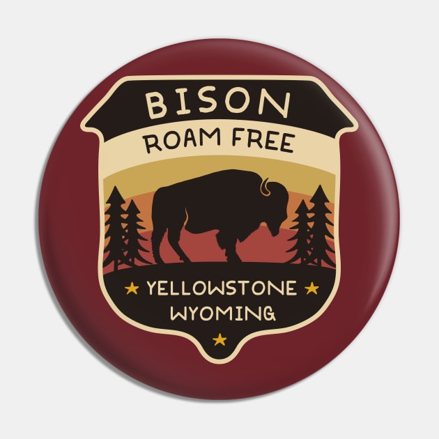 Bison Roam Free Apparel and Accessories Pin by bahama mule