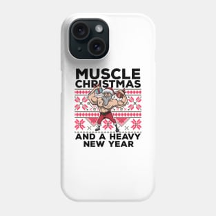 Ugly Christmas Workout Lifting Santa Claus Gym Fitness Gift Phone Case