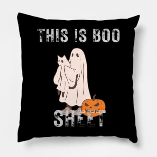 This Is Boo Sheet Ghost Retro Halloween Costume Pillow