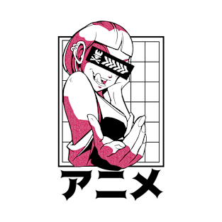 Japanese Vaporwave Cyberpunk Cool Girl Urban Style T-Shirt