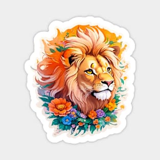 Beautiful Colorful Lion Magnet