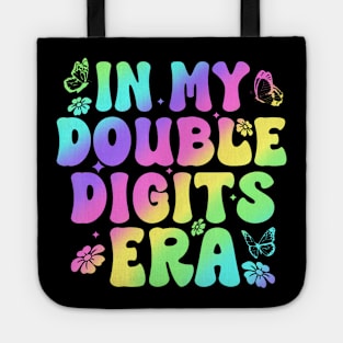 In My Double Digits Era Retro 10 Year Old 10th Birthday Girl Tote