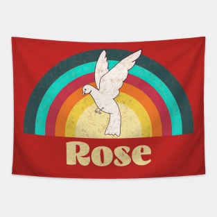 Rose - Vintage Faded Style Tapestry