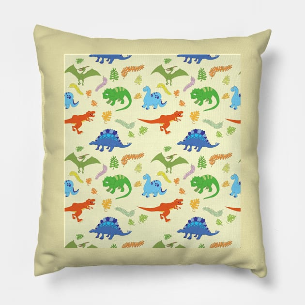 Dinosaur Pillow by JulietLake