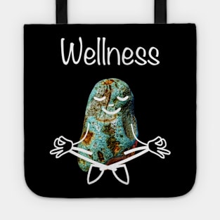 Rockhound Lotus Yoga Pose - Funny Wellness Mental Health Rockhounding Tote