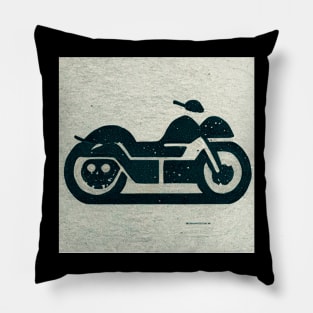 Graphic image of a motorcyle Pillow