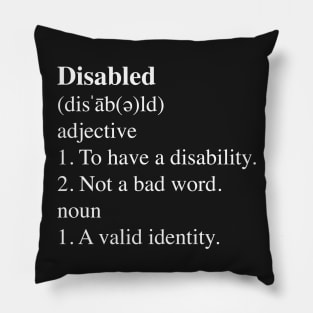 Disabled Definition Pillow