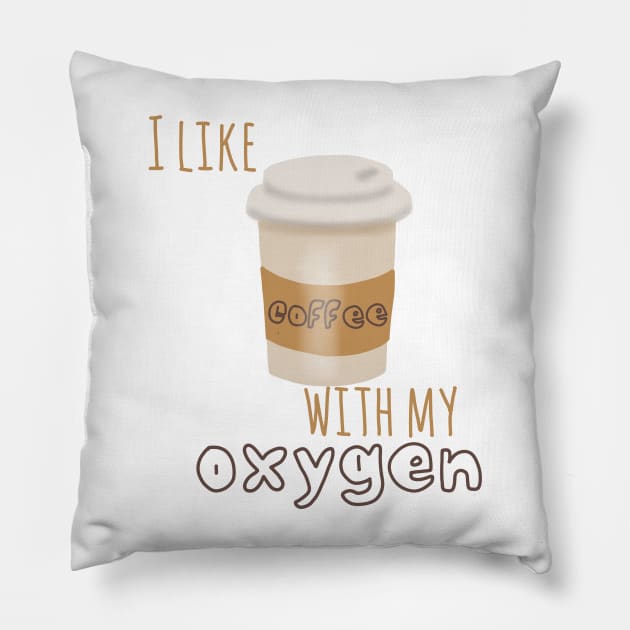 I like coffee Pillow by Becky-Marie