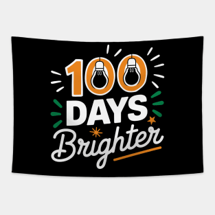 100 Days Brighter – Lightbulb Learning Celebration Design Tapestry