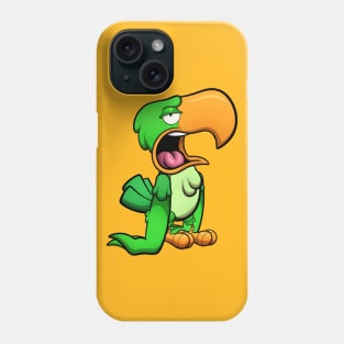 Bored Green Parrot Phone Case