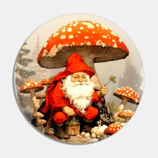 Santa: Santa is a Mushroom (Amanita Muscaria Mushroom) Pin