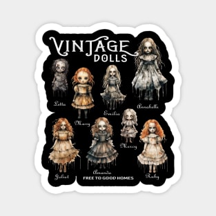 CREEPY GOTHIC VINTAGE HAUNTED DOLL COLLECTION Magnet