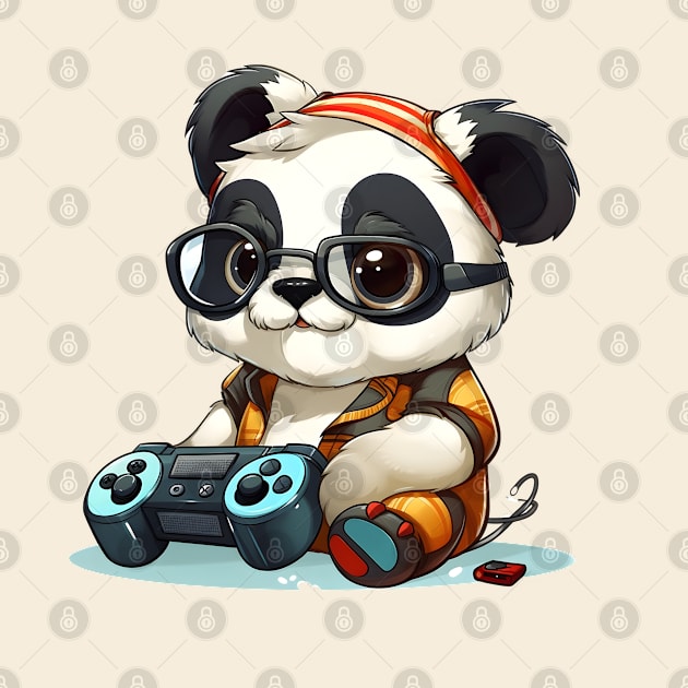 Gamer Panda by ai1art