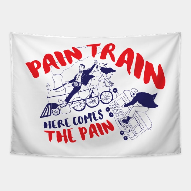 Pain Train Tapestry by alexmbt