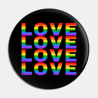 Rainbow Love Pin