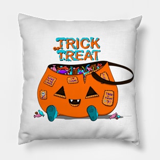 Trick or Treat Halloween pumpkin Pillow