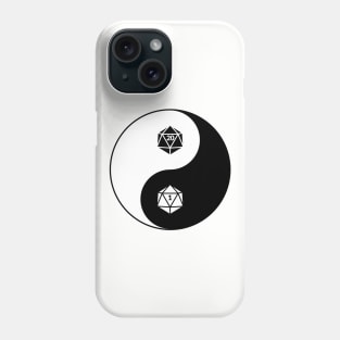 Yin Yang D&D Dungeons and Dragons Dice d20 Phone Case