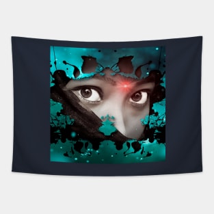 Looking At You Spooky but attractive eyes. Looks Great on a Poster Design Tapestry