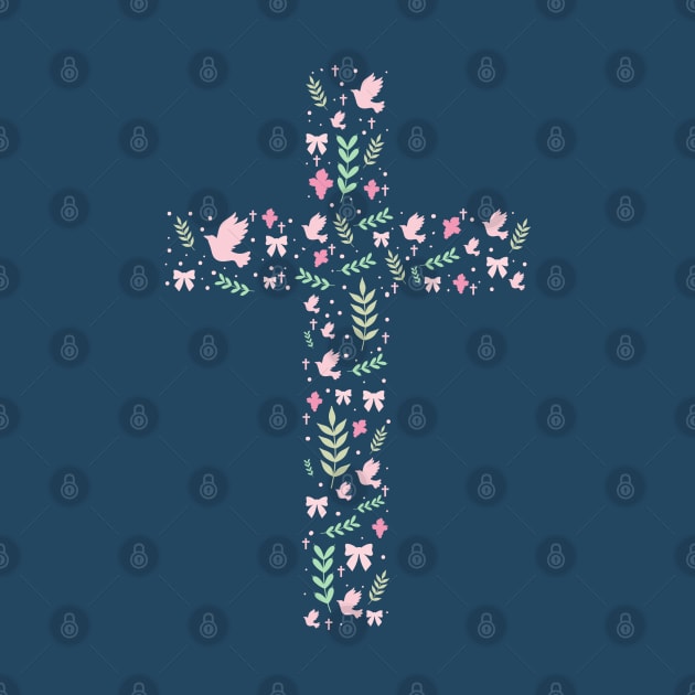 Cross With Flowers by TheChristianStore