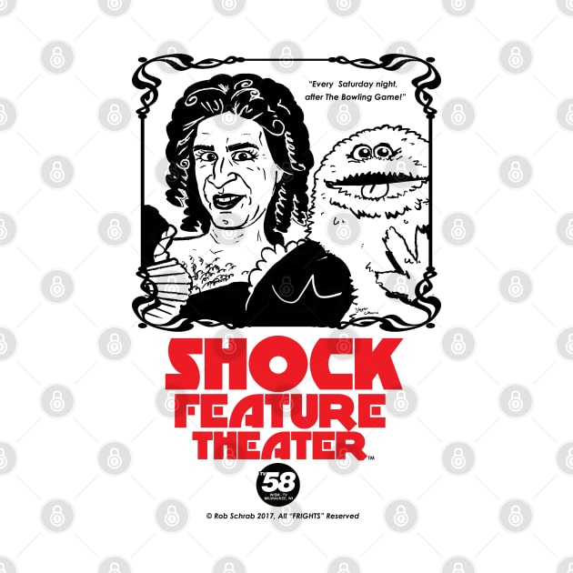 TV 58 SHOCK FEATURE THEATER promo shirt by RobSchrab