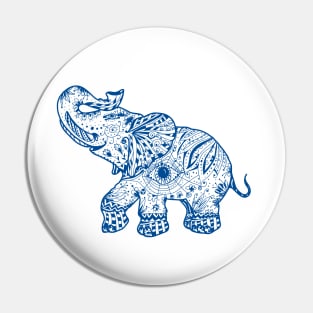 blue elephant Pin