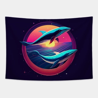 Two whales in love Tapestry