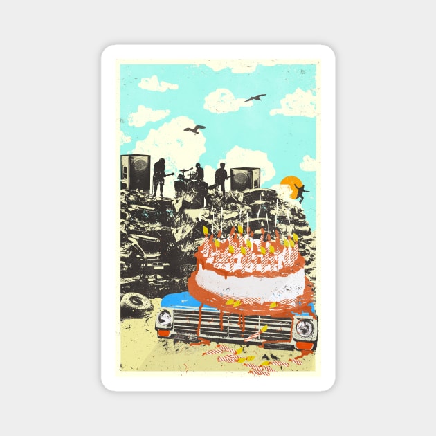 JUNKYARD BIRTHDAY Magnet by Showdeer