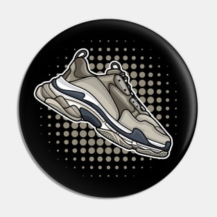 Balen Triple Grey Sneaker Pin