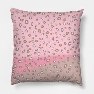 Spotted gradient. pink. brown. spots. Pillow