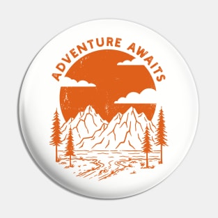 Adventure Awaits - Orange Edition Pin